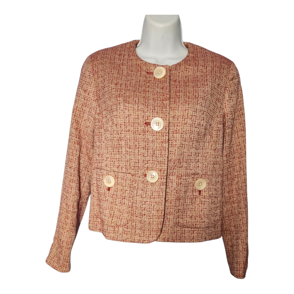 J.Jill Women's Tweed Button-Up Jacket